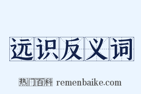 远识反义词是什么意思的图片